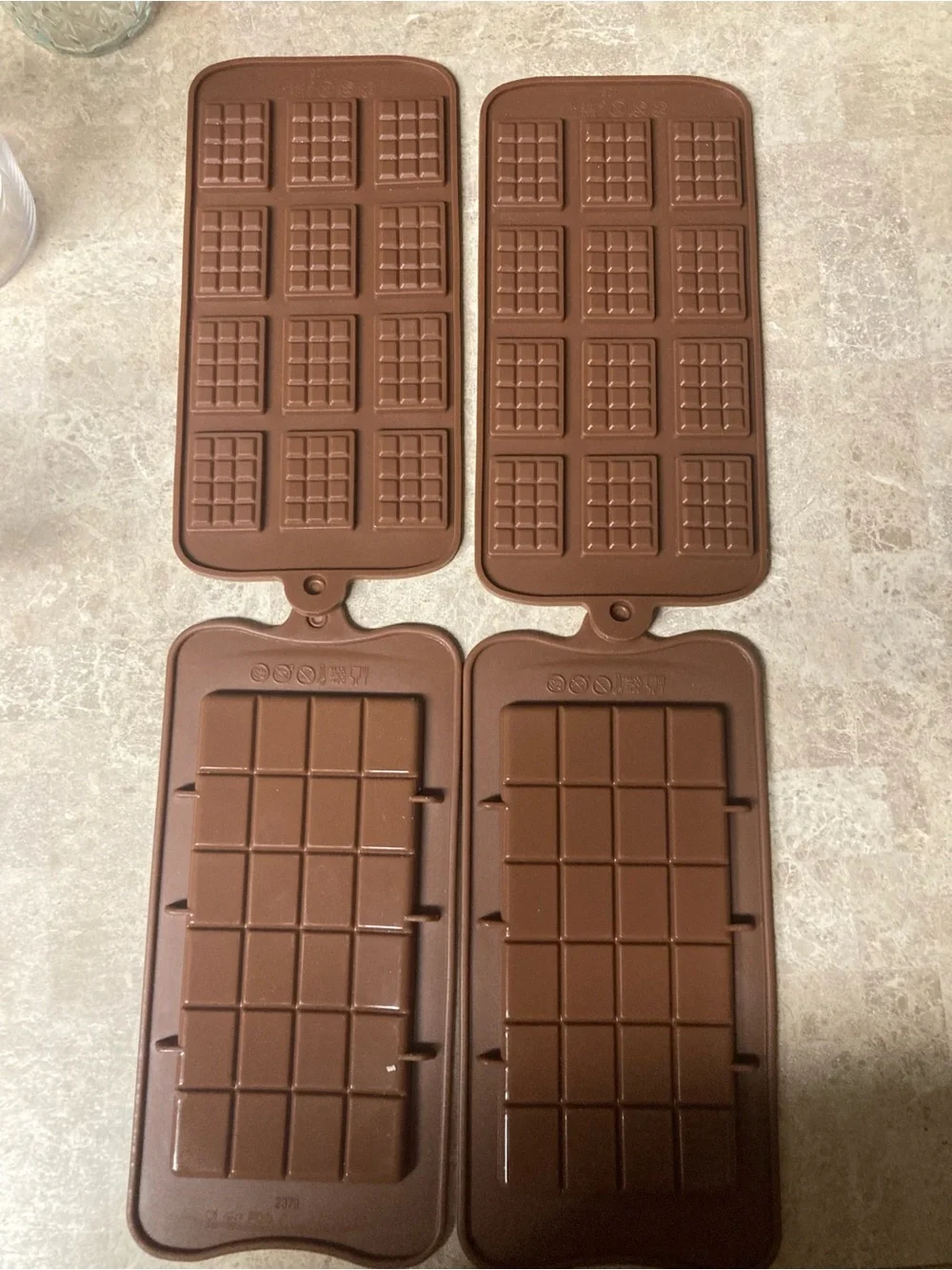 Silicone Brown Chocolate Mold Set - set of 4